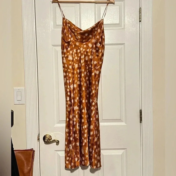 BARDOT Animal Spot Slip Midi Dress size Medium - Picture 3 of 4